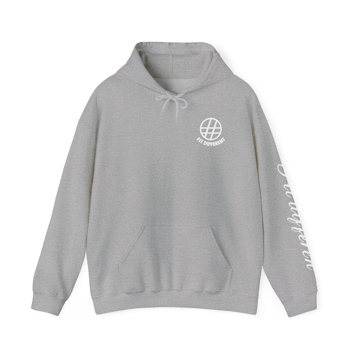 Fit Different Hoodie — Streetwear Logo Pullover with Script Sleeve