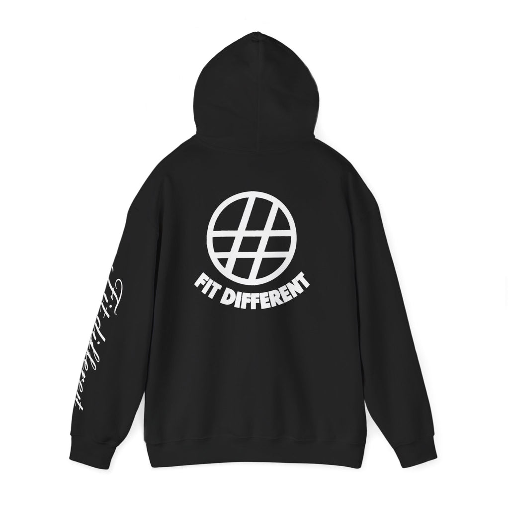 Fit Different Hoodie — Streetwear Logo Pullover with Script Sleeve
