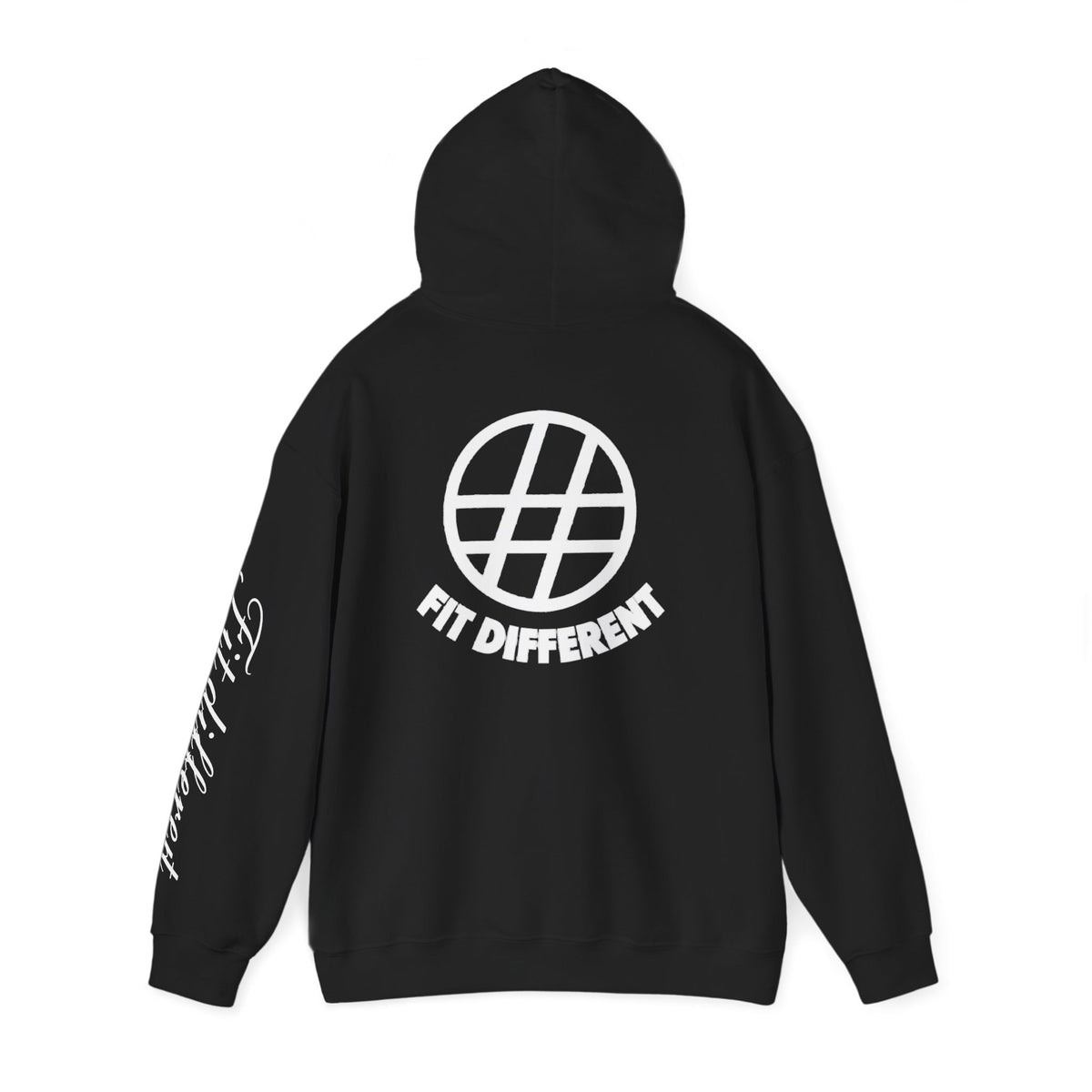 Fit Different Hoodie — Streetwear Logo Pullover with Script Sleeve