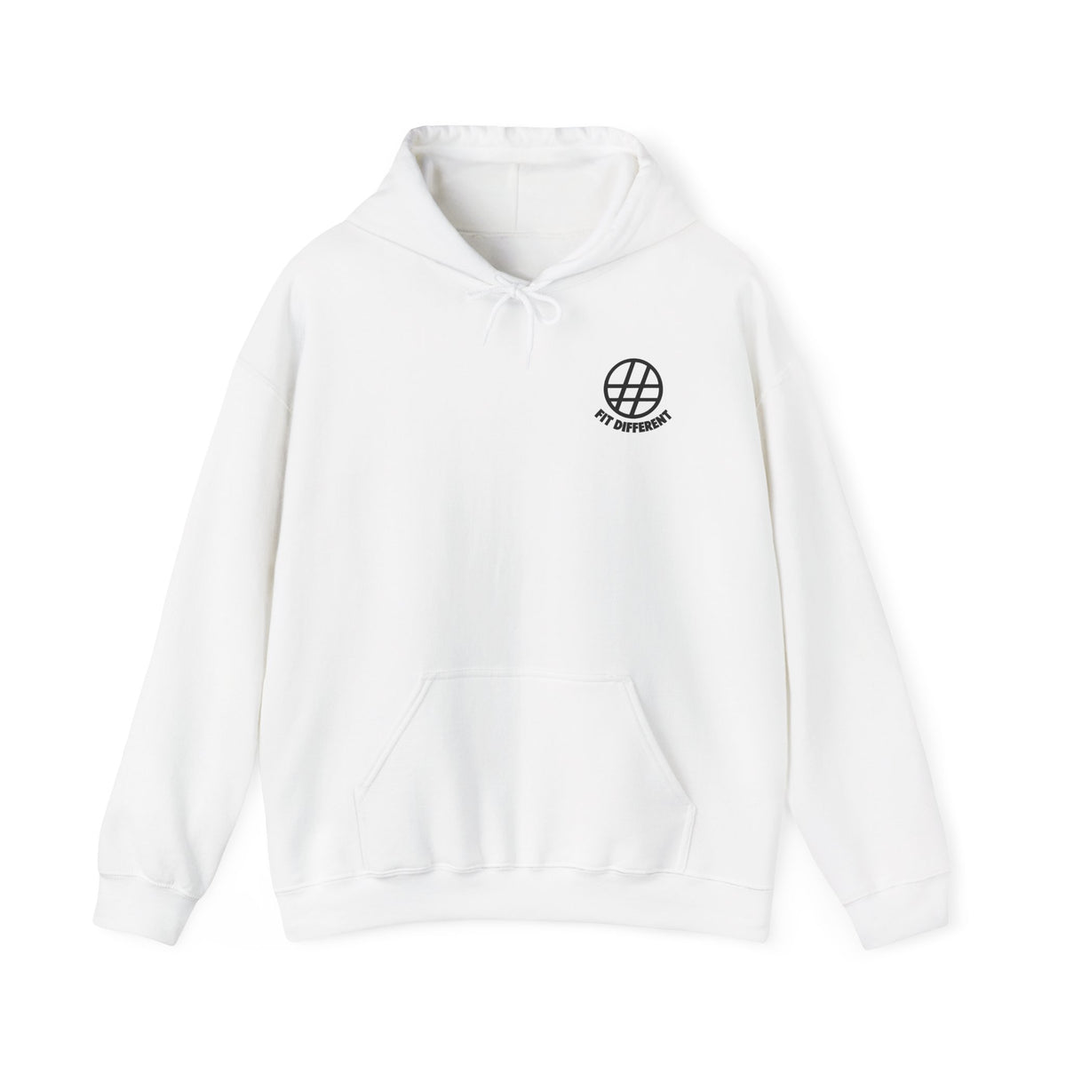 Fit Different Hoodie — Streetwear Logo Pullover with Script Sleeve
